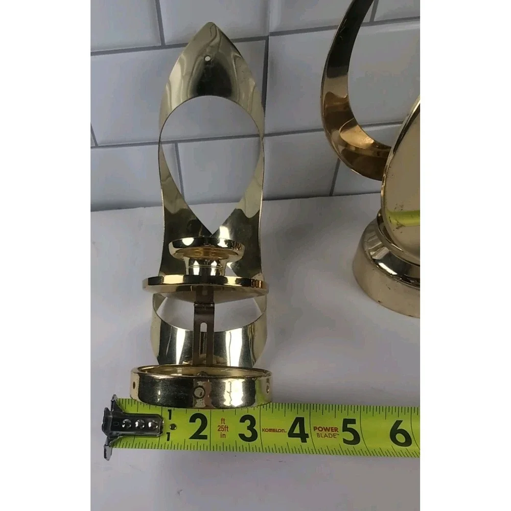 Vintage Mascot 3-piece Gold Tone Brass/Metal Wall Mount Sconces & Centerpiece